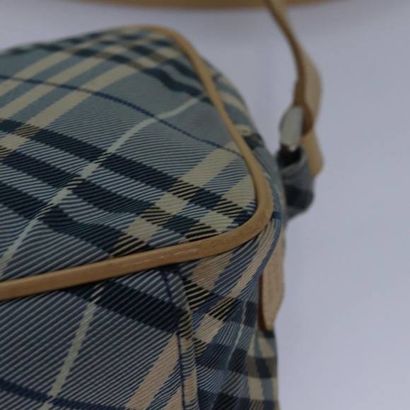BURBERRY Nova Check Blue Label Shoulder Bag Nylon Blue Auth bs16102 - Picture 16 of 16